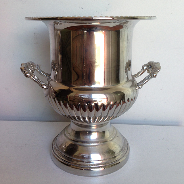 ICE BUCKET, Silver w Decorative Detail (Style 2)